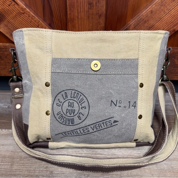Myra Bag Star Leather Canvas Upcycled Crossbody Purse NWT - Picture 5 of 11